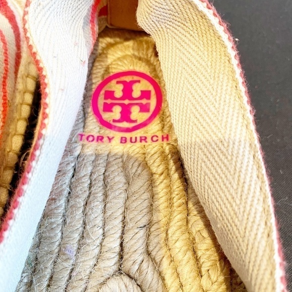 𝅺tory Burch Pink and red Striped Espadrilles - Picture 6 of 10